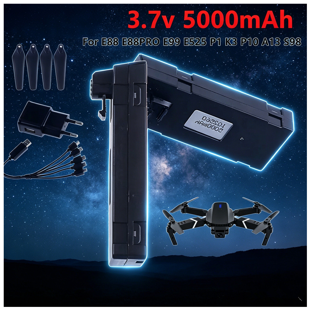 Drone Rc E99 K3 - 3.7V 5000mAh Rechargeable Li-ion Battery Or