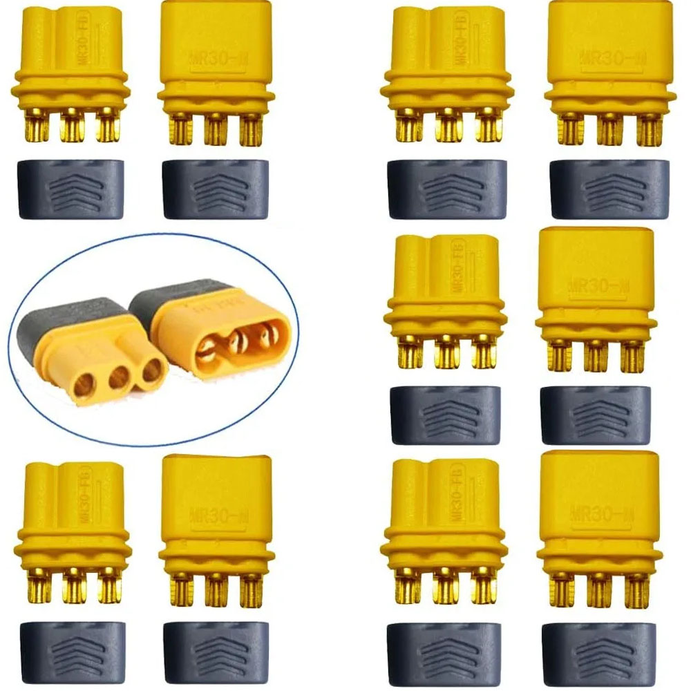 Drone Rc Link - 10PCS Amass MR30 Connector 3-Pin Male