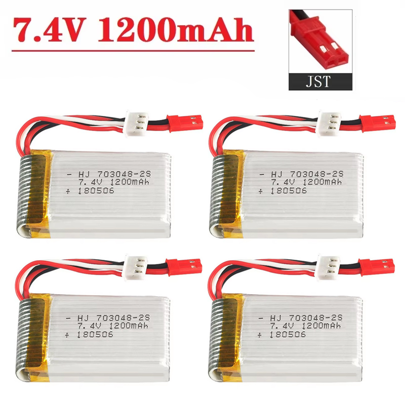 Drone Rc Link - Lipo Battery 2S 7.4V 1200mAh 703048