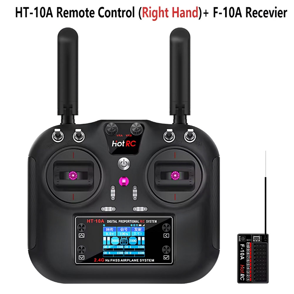 Drone Rc Receiver And Transmitter - Hotrc HT-10A 2.4G 10CH Transmitter F10A
