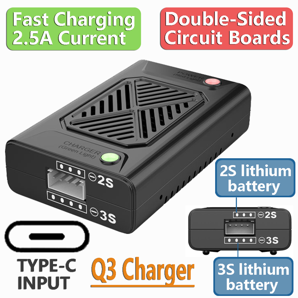 Drone Mjx Rc - Q3 Compact Balance Charger 2S 3S