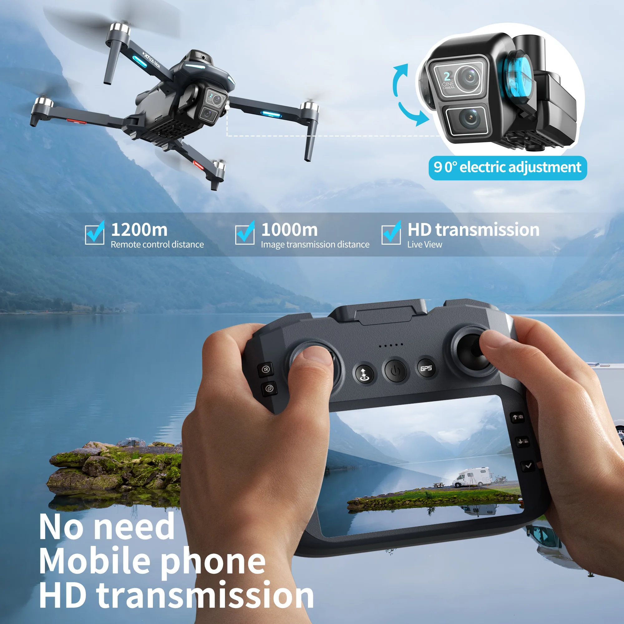 Lenovo XT606 Drone Professiona - Drone Gps Rc Tt36 recension och pris