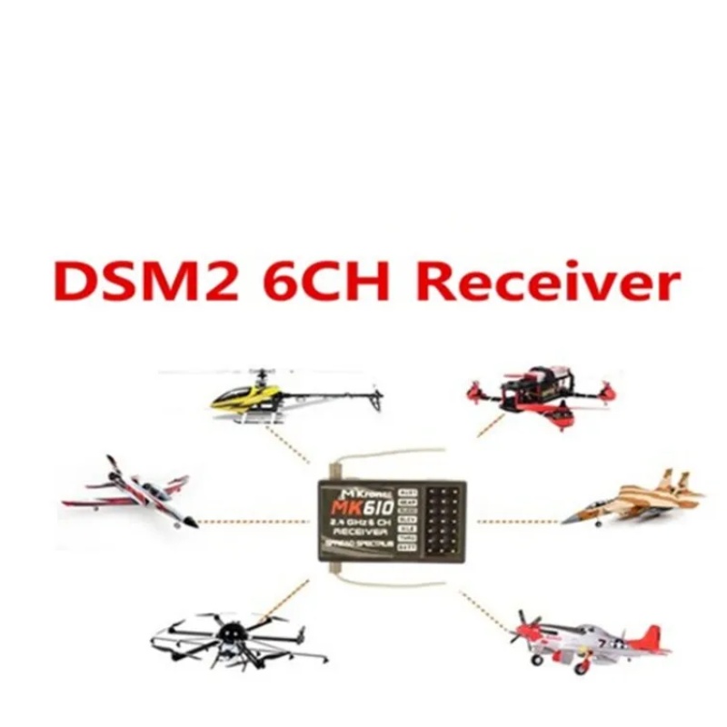 DSM2 MK610 AR6100 2.4G 6CH RC  - Drone Rc Receiver And Transmitter recension och pris