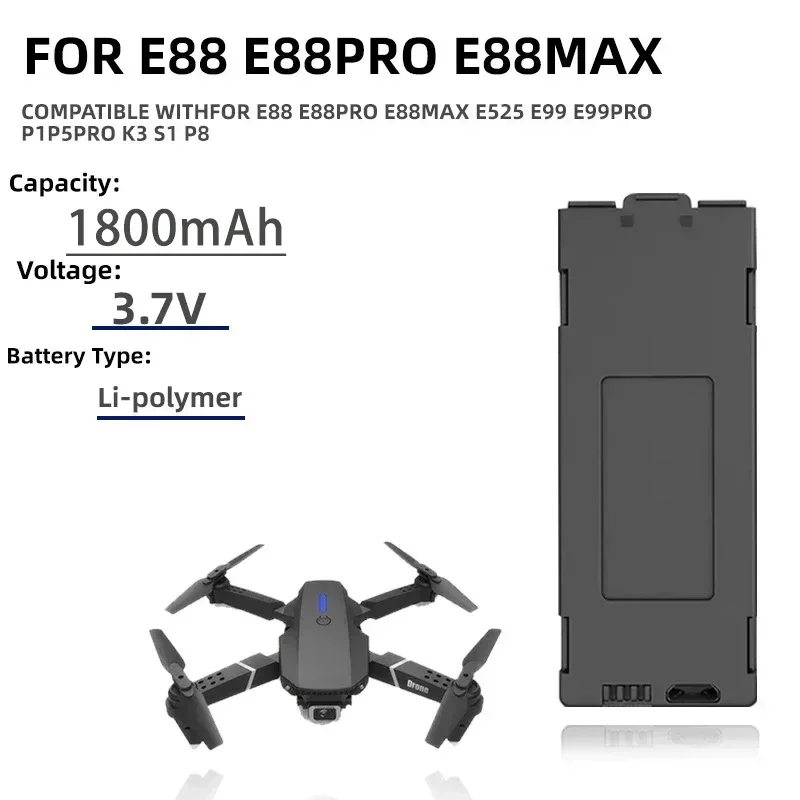 1-10pcs E99 Pro Drone Battery  - Drone Rc E99 K3 recension och pris