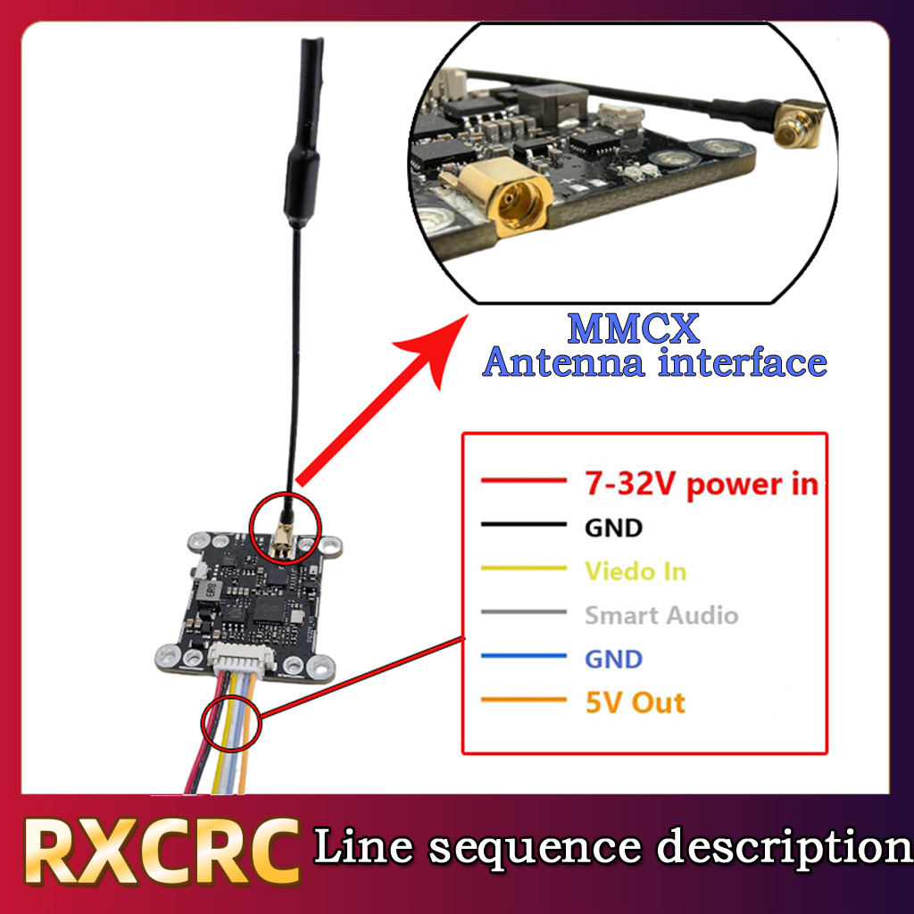 RXCRC 5.8G Module 48CH 1.6W VT - Drone Rc Receiver And Transmitter recension och pris