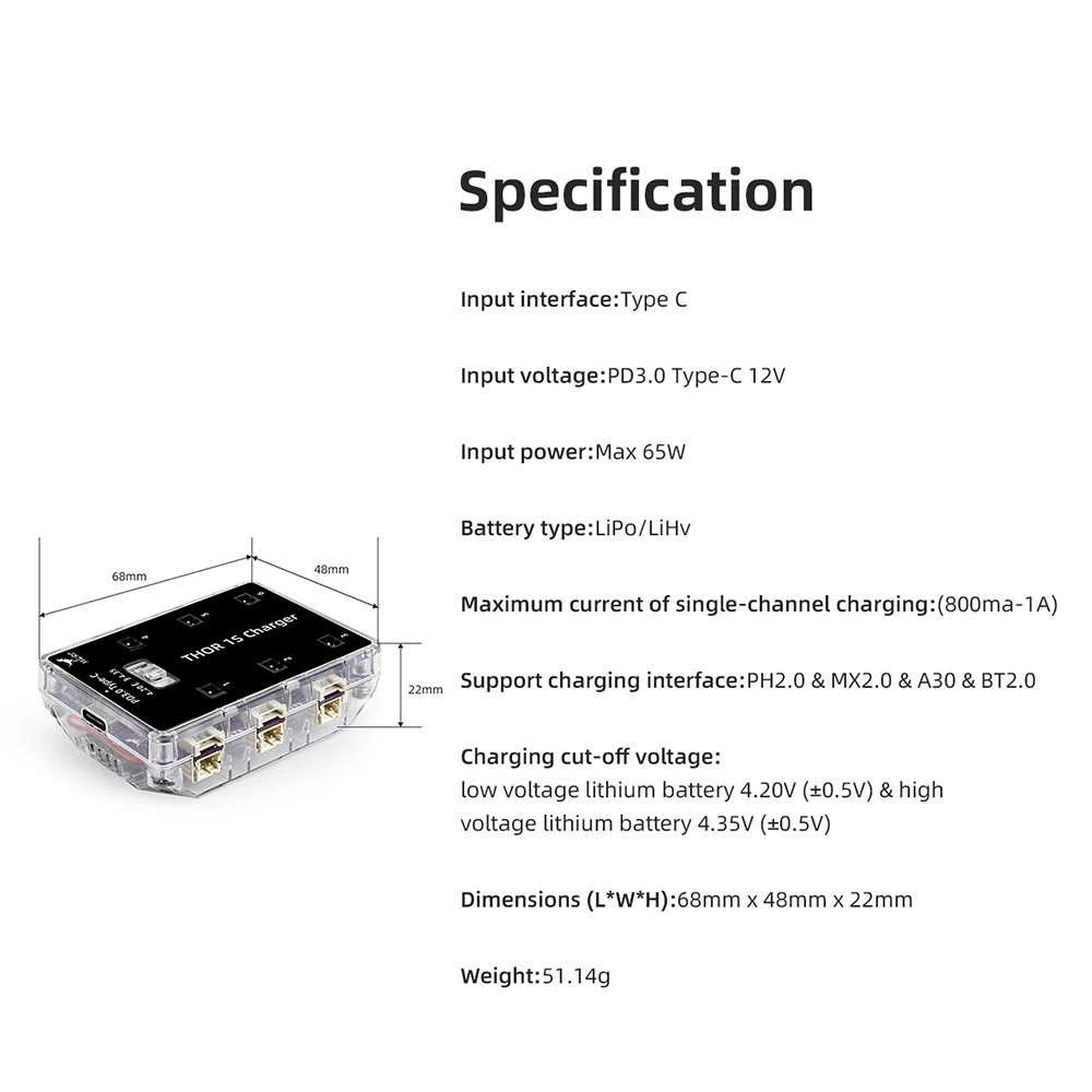 HGLRC Thor 1S Charger V2 6-way - Lipo Parallel Charging Board recension och pris