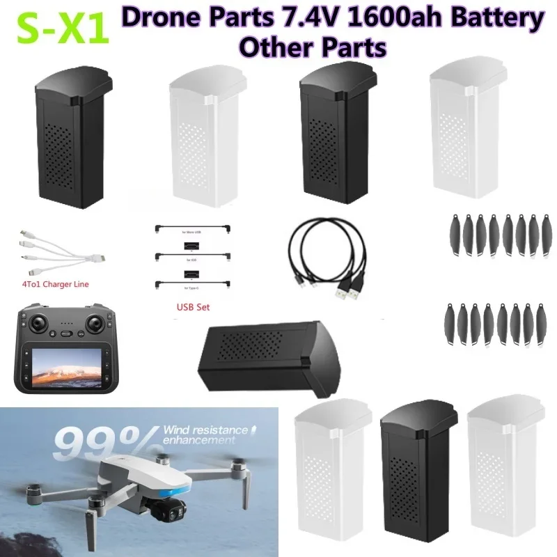 S-X1 MAX GPS Drone Battery 7.4 - Lyzrc Drone recension och pris