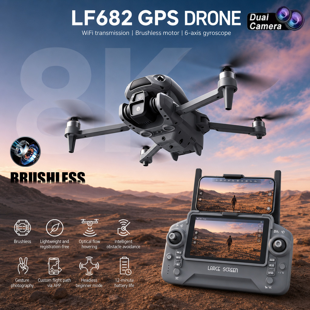 New LF682 Drone 8K Dual Camera - Drone Gps Rc Tt36 recension och pris