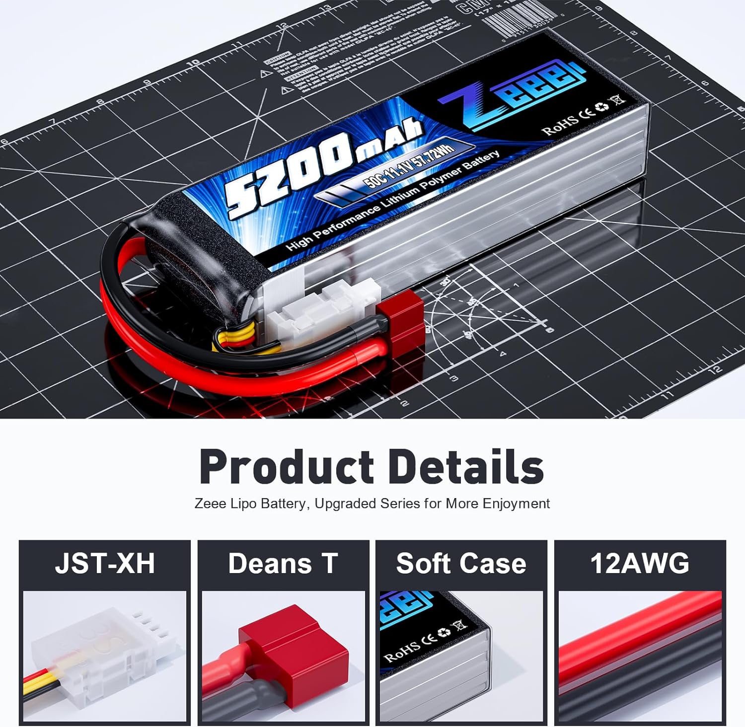 1/2units Zeee 11.1V 50C 5200mA - Drone Rc Link recension och pris