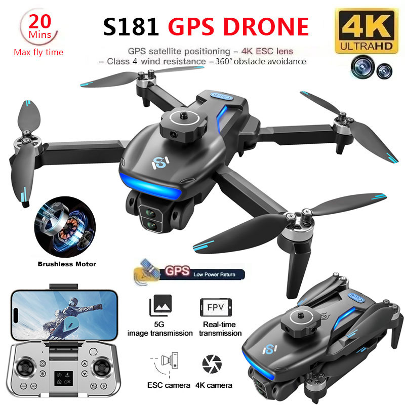 S181 GPS Drone 4K Professional - Drone Gps Rc Tt36 recension och pris